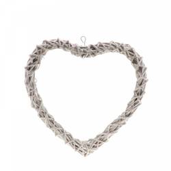 Kranz weiss Herz Weide D34cm