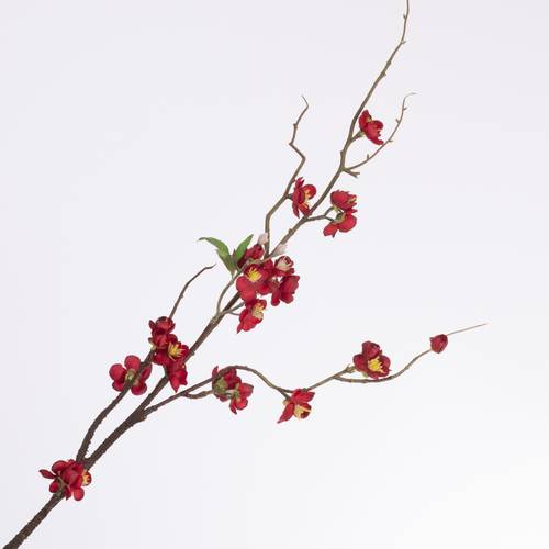 Seiden Pflaumenblüte rot L95cm