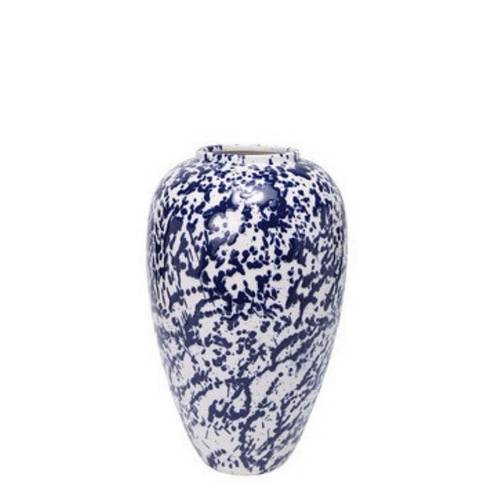 Keramik Vase Kalamos blau D23cm H38cm