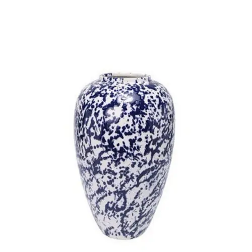 Keramik Vase Kalamos blau D23cm H38cm