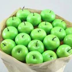 Trocken Apfel auf Stab grün L55cm x20