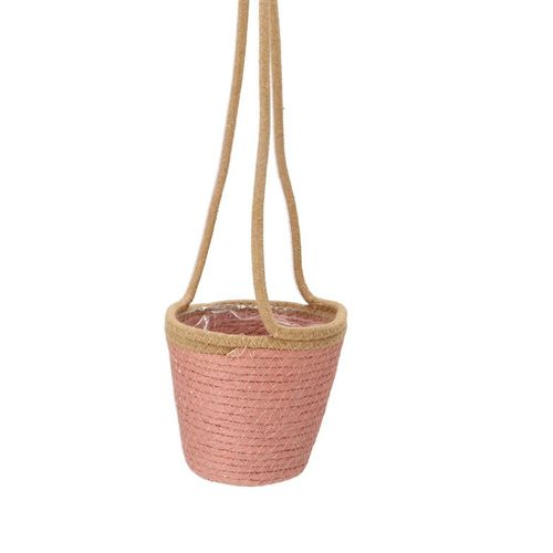 Korb Hang Tripoli rosa D16cm H15cm