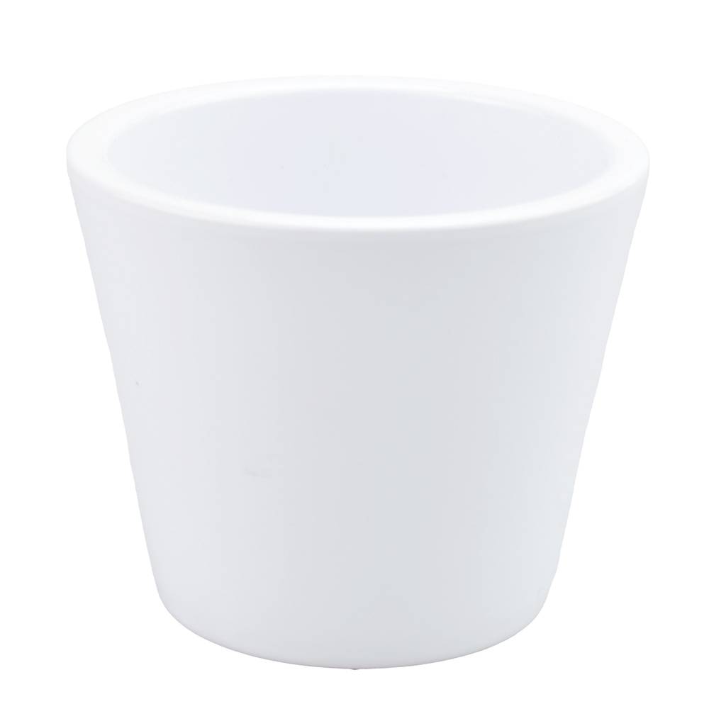 Keramik Übertopf Orchidee Glossy weiss D14cm H12cm