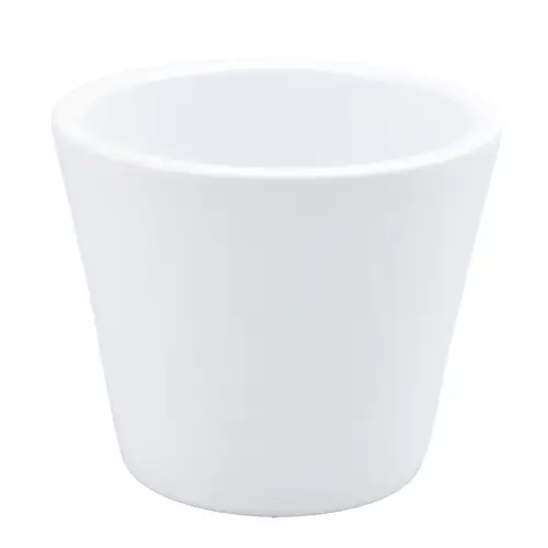 Keramik Übertopf Orchidee Glossy weiss D14cm H12cm