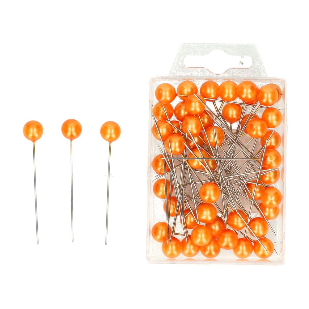 Stecknadel Perle orange 10x60mm x50