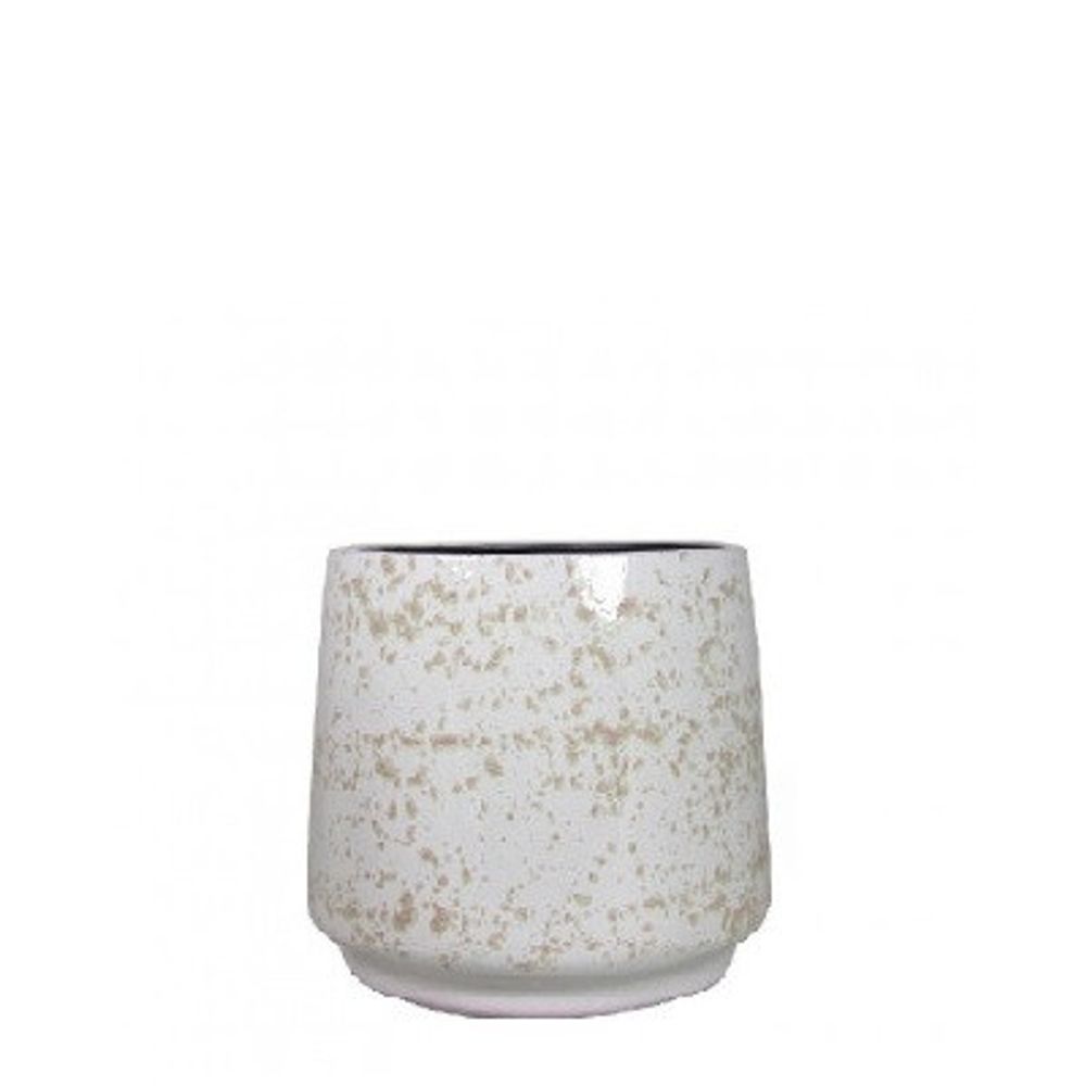 Keramik Übertopf Roxy grau 14/15x13cm