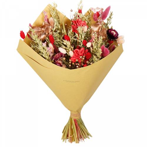 Trockenblumen Strauss Classic rot L60cm