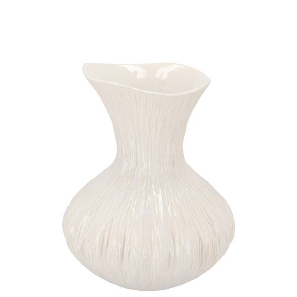 Keramik Vase Mirre weiss 14x14x18cm