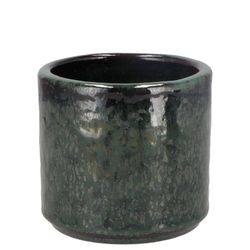 Keramik Übertopf Javea glasiert grün D11cm H11cm