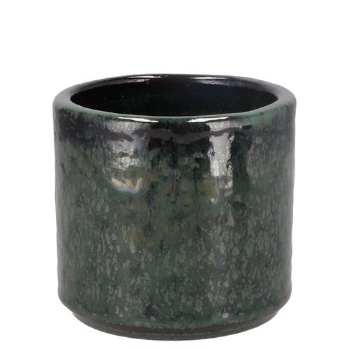 Keramik Übertopf Javea glasiert grün D11cm H11cm