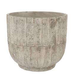 Keramik Übertopf Nola grau 26x26x23cm