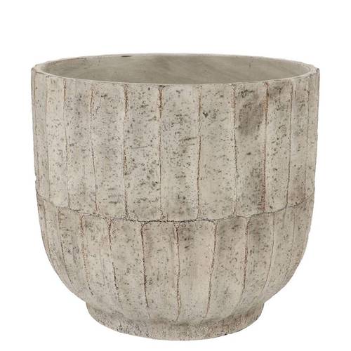 Keramik Übertopf Nola grau 26x26x23cm