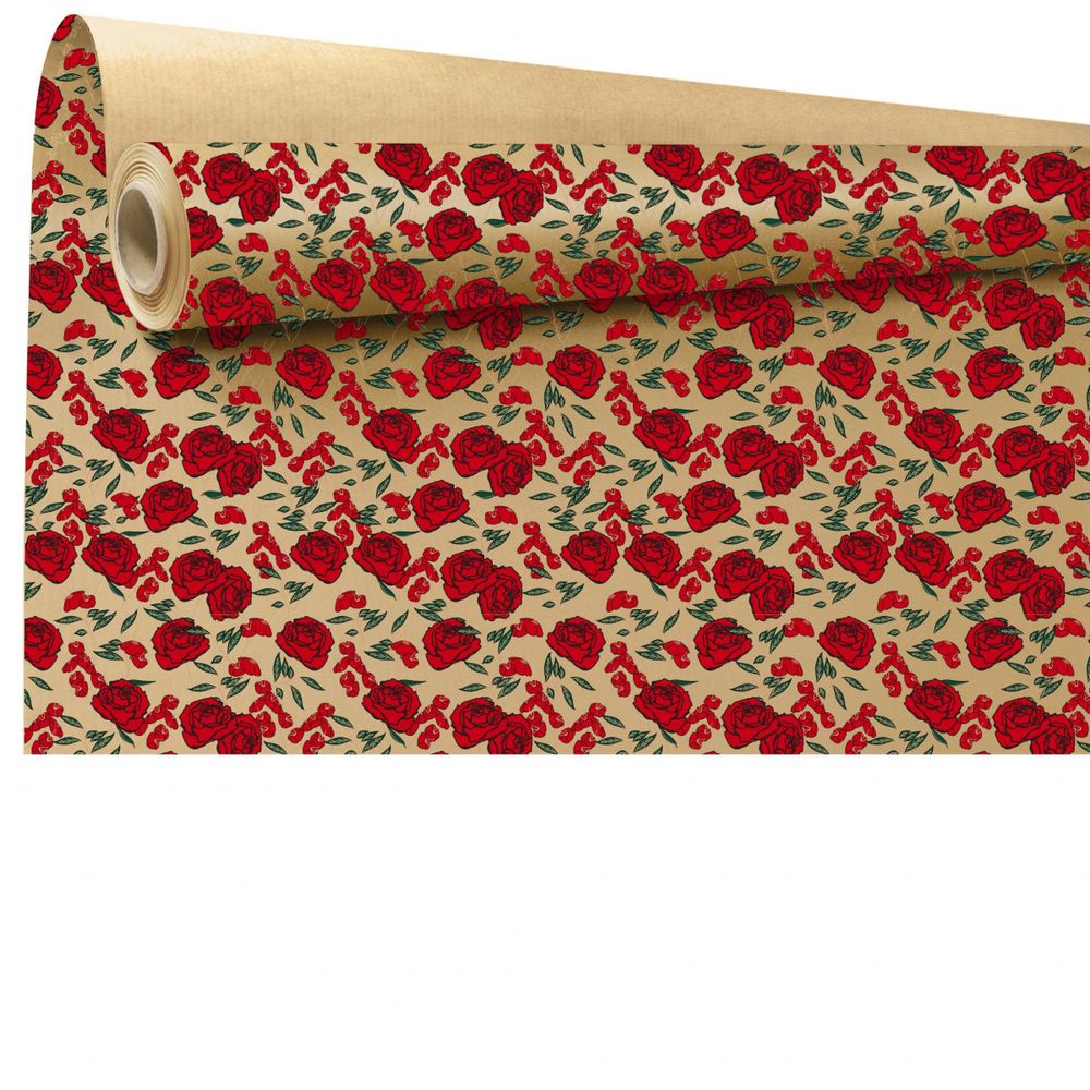 Papier Rolle 80cm Gaby rot braun 40m