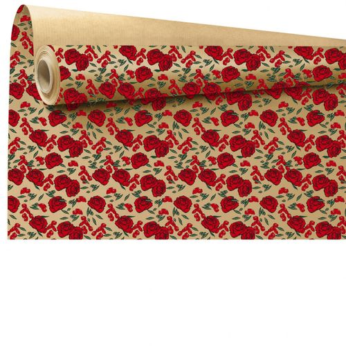Papier Rolle 80cm Gaby rot braun 40m