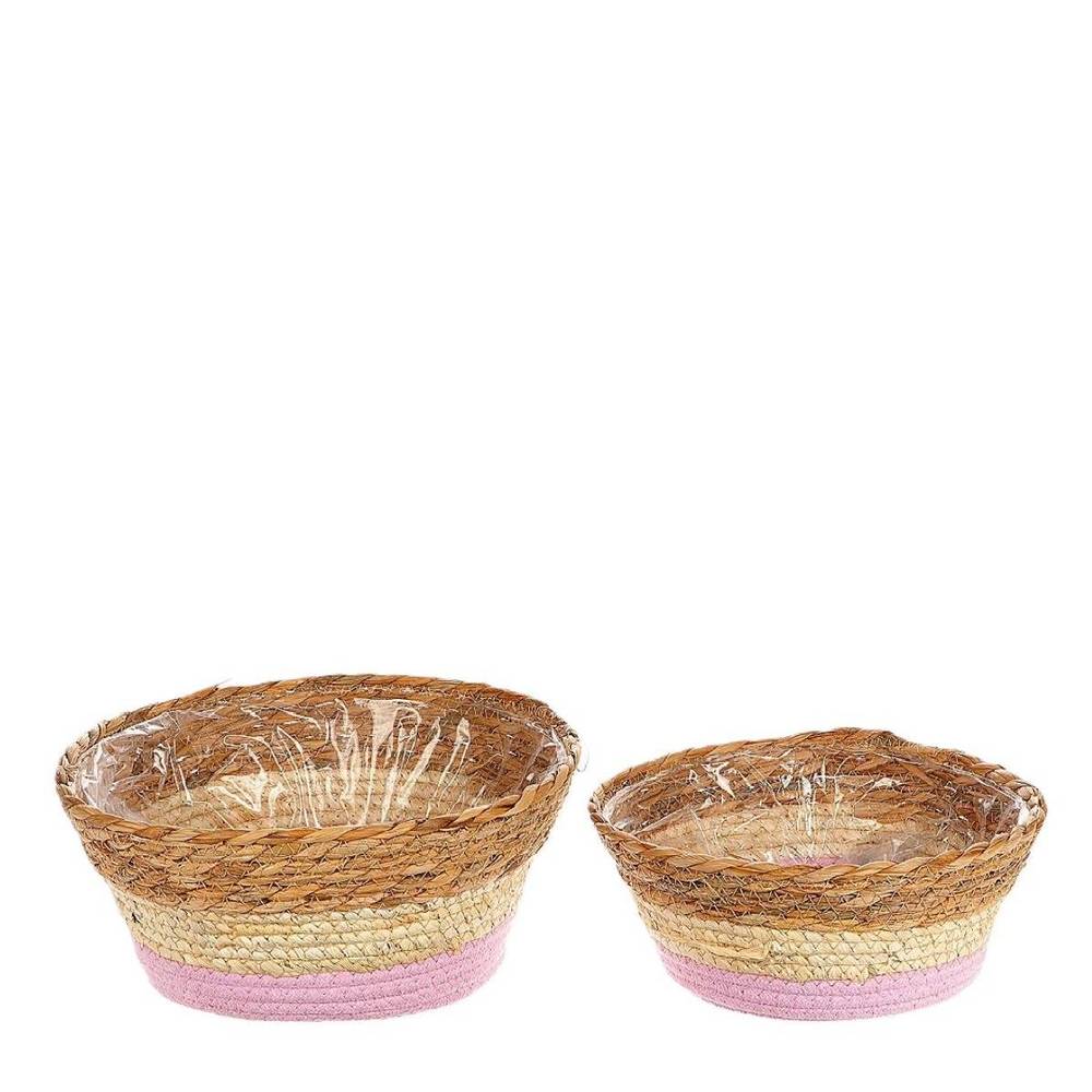 Korb Makka rosa 2/Set D26cm H12cm