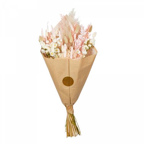 Trockenblumen Strauss exklusiv rot/creme L60cm