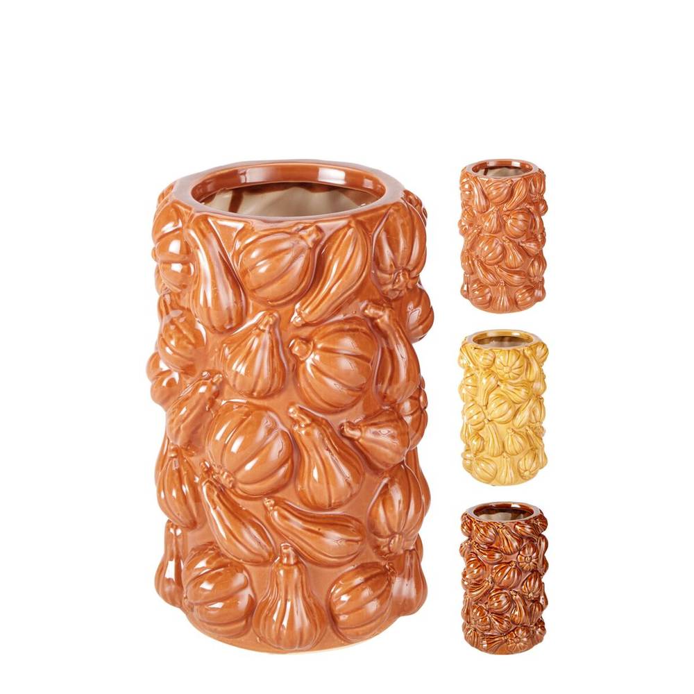 Keramik Vase Pumpkin mix D15cm H23cm