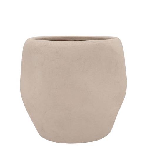 Keramik Übertopf Lisboa creme 16x16x15cm