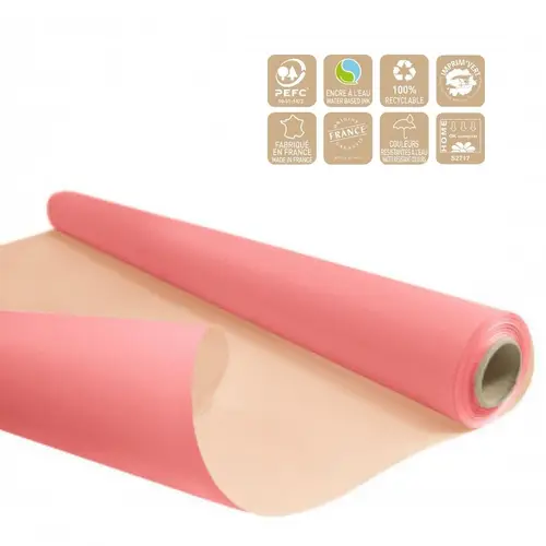 Papier Rolle 80cm Kraft Duo rosa 40m
