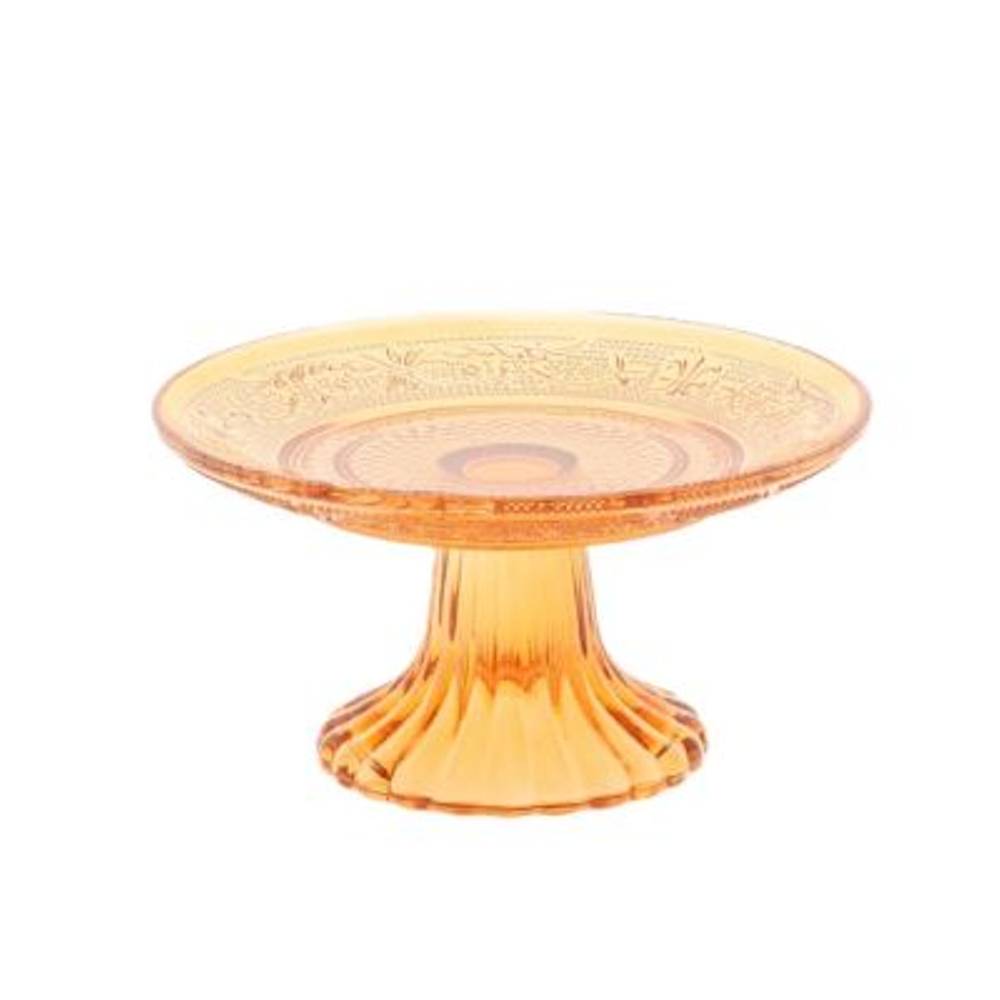 Glas Kuchenplatte Julia orange D15cm H07cm