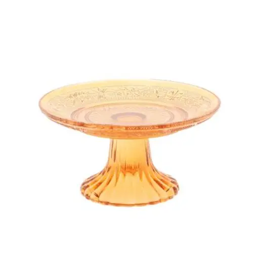 Glas Kuchenplatte Julia orange D15cm H07cm