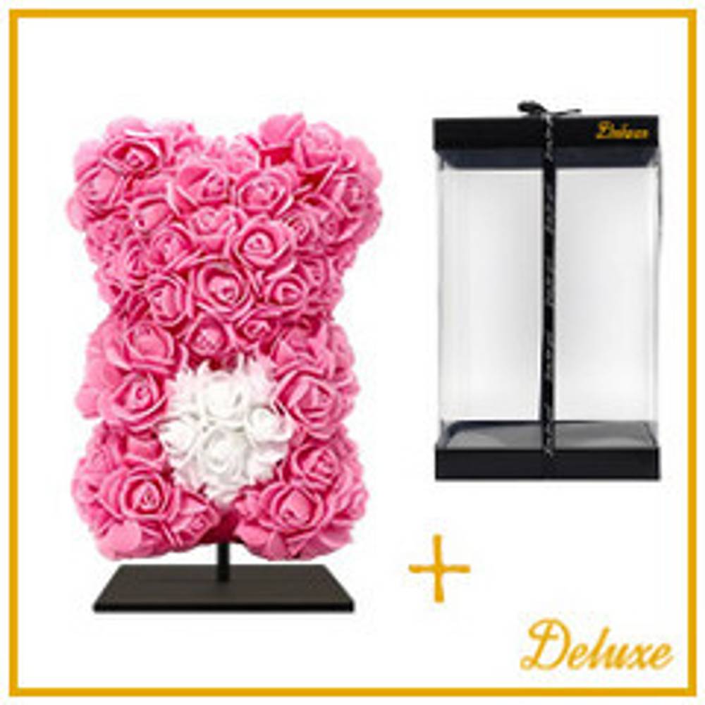 Foam Bär/Herz rosa +Standard 25cm