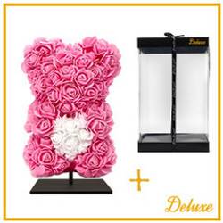 Foam Bär/Herz rosa +Standard 25cm