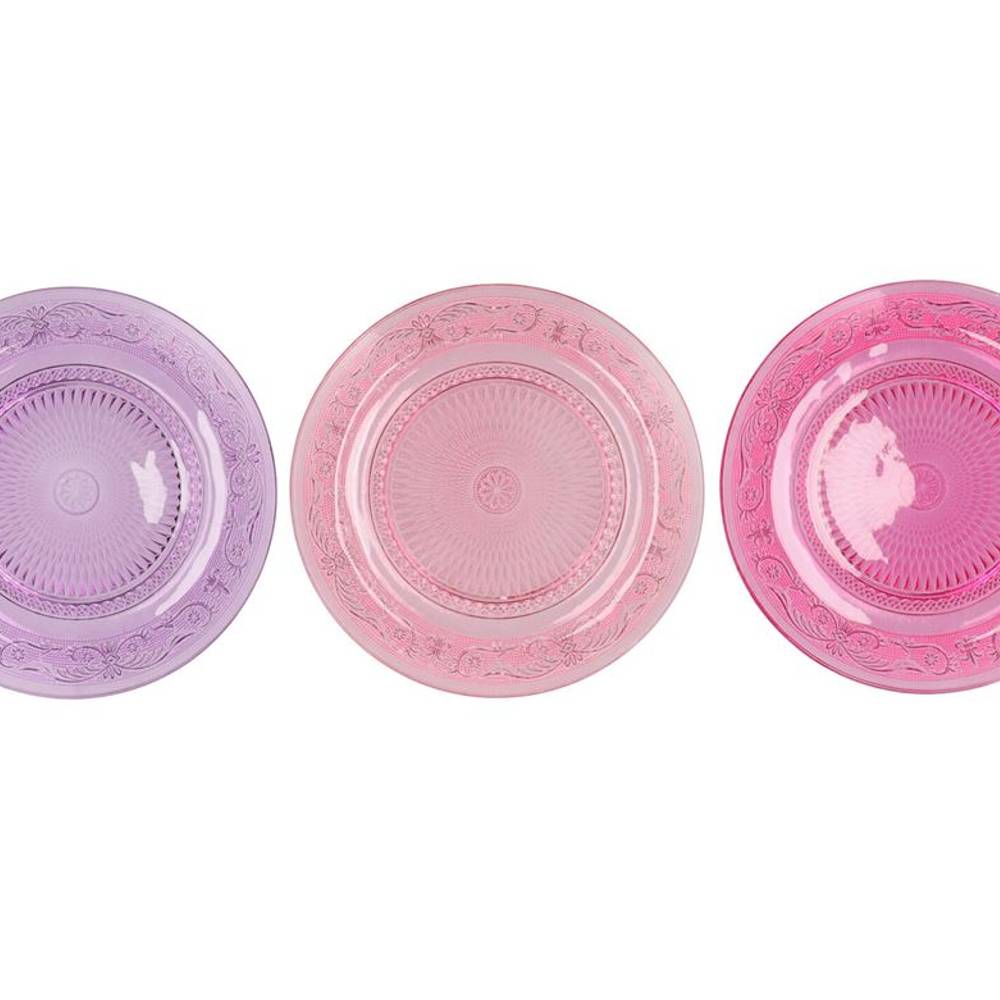 Glas Teller Dayah lila mix D23cm H02cm