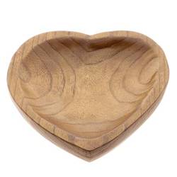 Holz Schale Herz braun D20cm H03.5cm