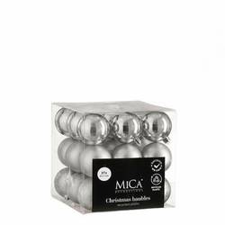 Kugel Plastik mix silber D06cm x27