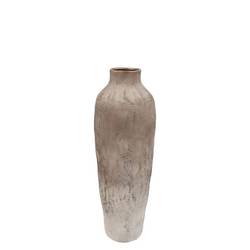 Keramik Vase Florence Long bronze/weiss 12x12x35cm