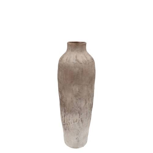 Keramik Vase Florence Long bronze/weiss 12x12x35cm