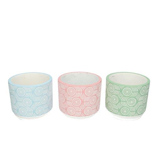 Keramik Übertopf Varese mix D12.5cm H10.5cm