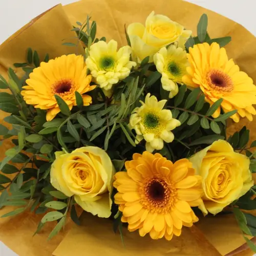 Strauß gelb Craft Muttertag 40cm 10Stiele