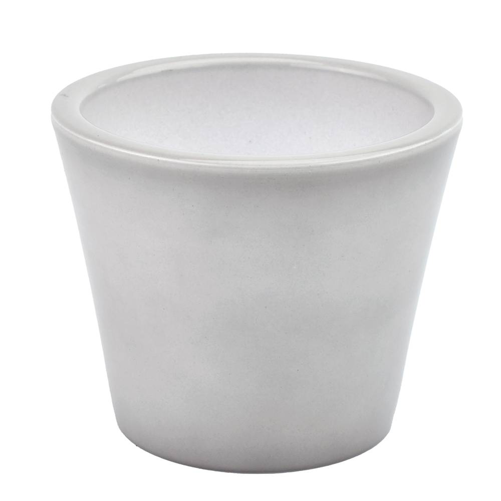 Keramik Übertopf Orchidee Glossy hell grau D14cm H12cm