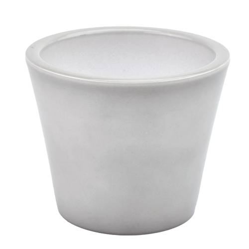 Keramik Übertopf Orchidee Glossy hell grau D14cm H12cm