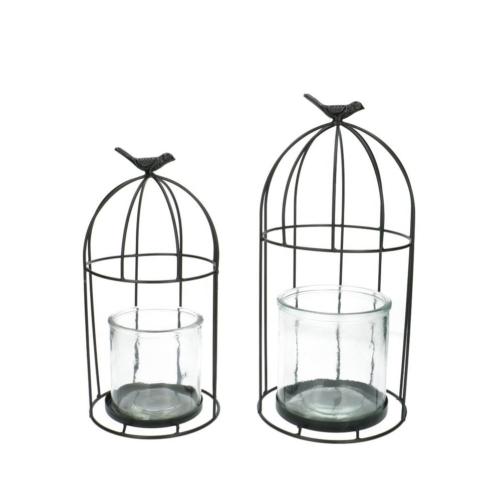 Vogelkäfig schwarz D16cm H32cm x2