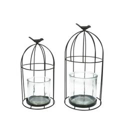 Vogelkäfig schwarz D16cm H32cm x2