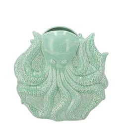 Keramik Vase Octopus grün 26x11x27cm