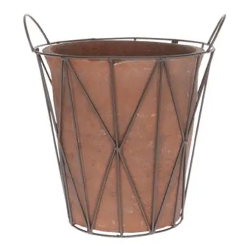 Outdoor Übertopf im Halter D33cm H28cm