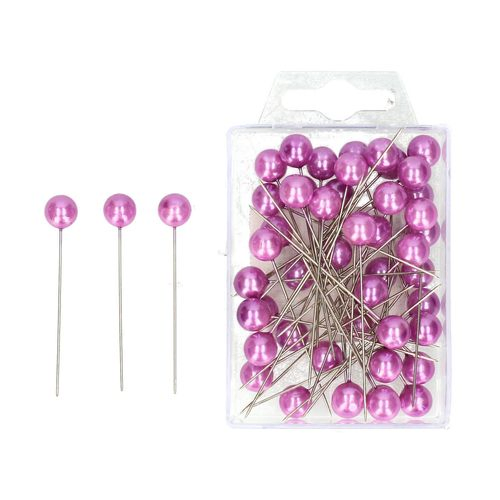 Stecknadel Perle lila 10x60mm x50