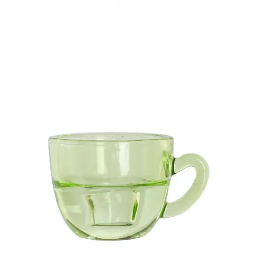 Kerzenständer Coffee auf Glas grün D08x05cm 