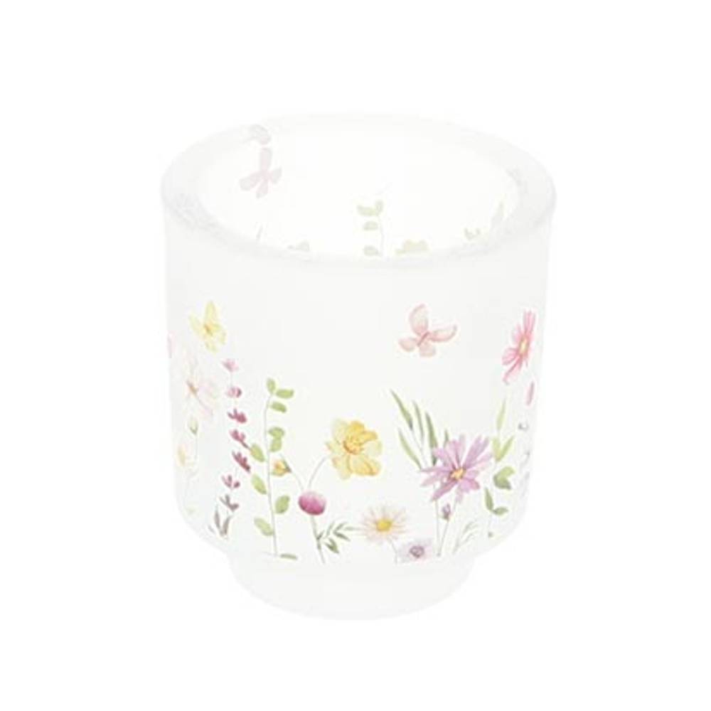 Glas Teelicht Garten Nebel  D08cm H08.5cm