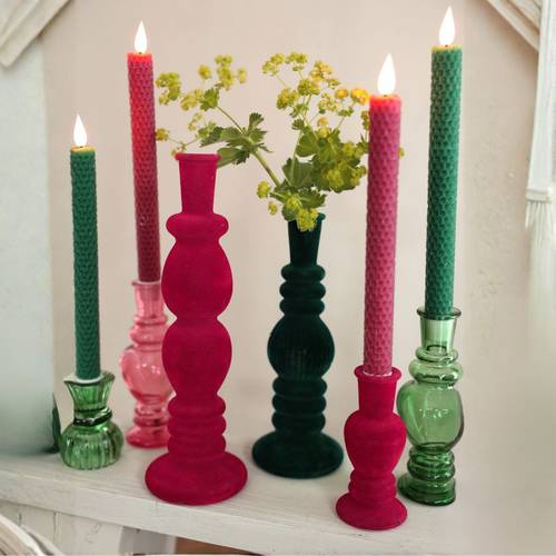 Kerzenständer Velvet schwarz D09cm H23cm