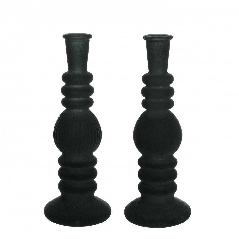 Kerzenständer Velvet schwarz D09cm H23cm
