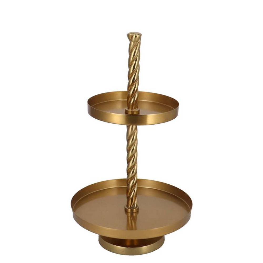 Etagere Swirl gold 35x35x62cm