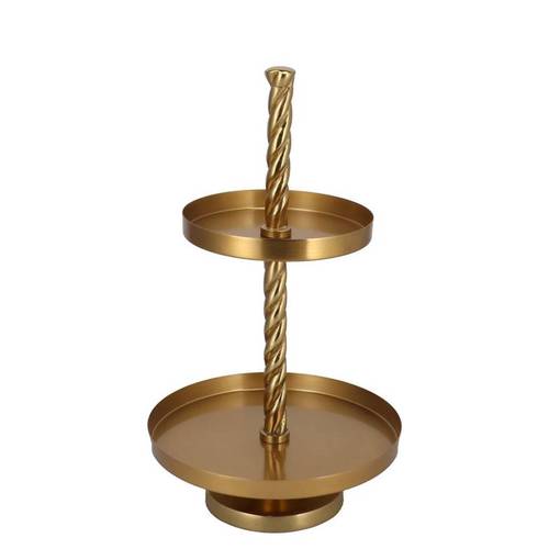 Etagere Swirl gold 35x35x62cm