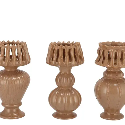 Keramik Vase Milou Lampe sand 09x09x18cm