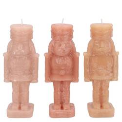 Kerze Nussknacker mix creme 06x06x16cm