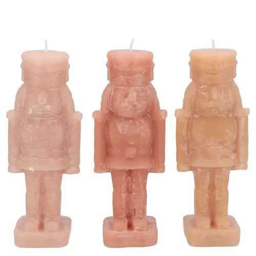 Kerze Nussknacker mix creme 06x06x16cm